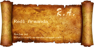 Redl Armanda névjegykártya